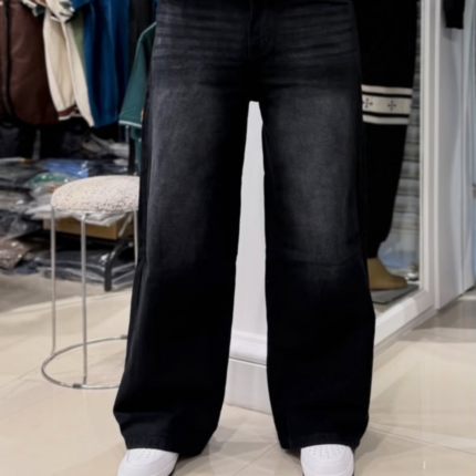 Premium Black Wide Leg Jeans