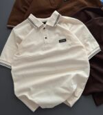 Down-shoulder T-shirt